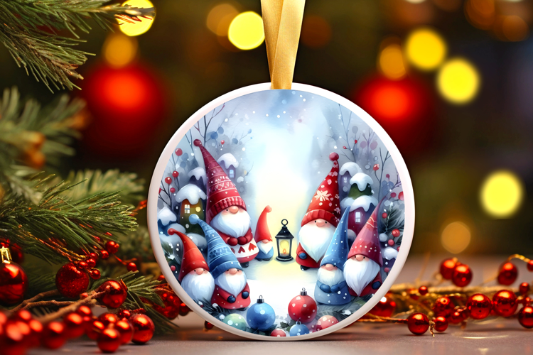 Round Christmass Ornament Sublimation|Clipart