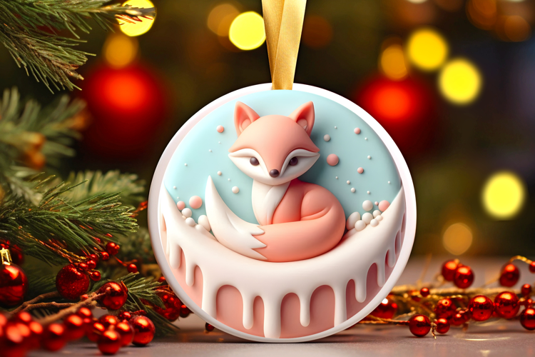 Round Christmass Ornament Sublimation|Clipart