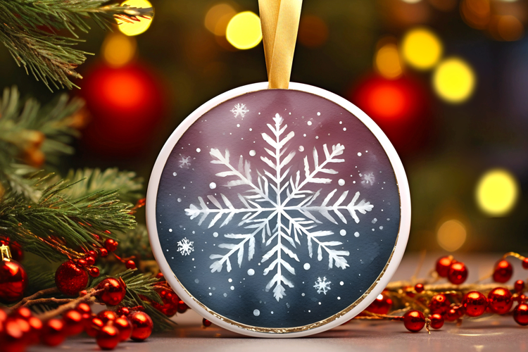 Round Christmass Ornament Sublimation|Clipart