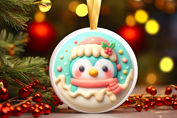Round Christmass Ornament Sublimation|Clipart
