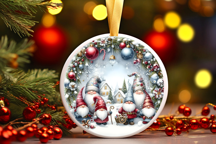 Round Christmass Ornament Sublimation|Clipart