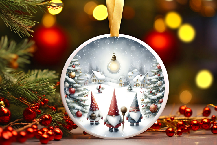 Round Christmass Ornament Sublimation|Clipart