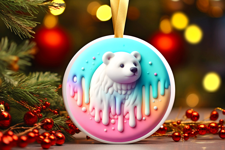 Round Christmass Ornament Sublimation|Clipart