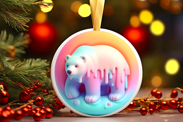 Round Christmass Ornament Sublimation|Clipart