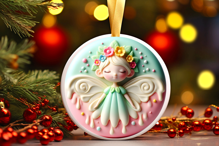 Round Christmass Ornament Sublimation|Clipart