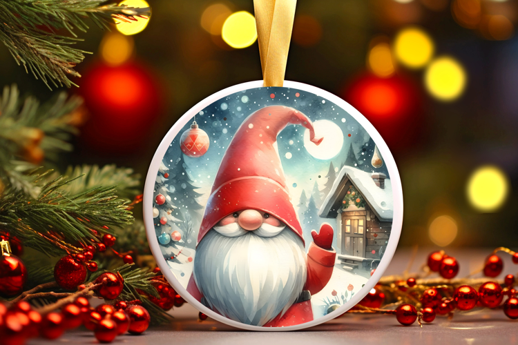 Round Christmass Ornament Sublimation|Clipart