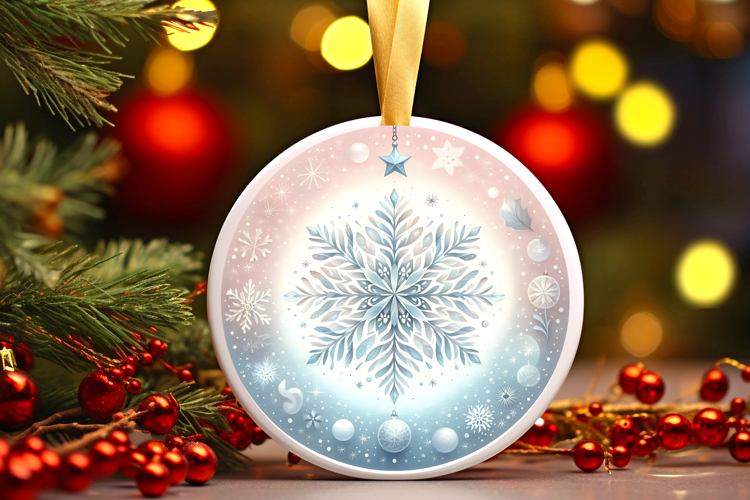 Round Christmass Ornament Sublimation|Clipart