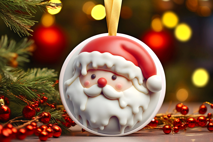 Round Christmass Ornament Sublimation|Clipart