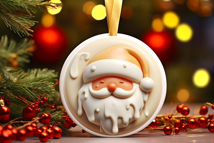 Round Christmass Ornament Sublimation|Clipart