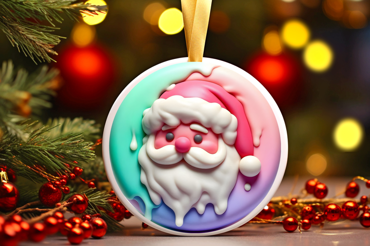 Round Christmass Ornament Sublimation|Clipart