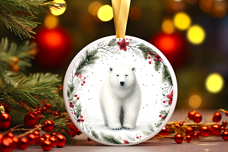 Round Christmass Ornament Sublimation|Clipart