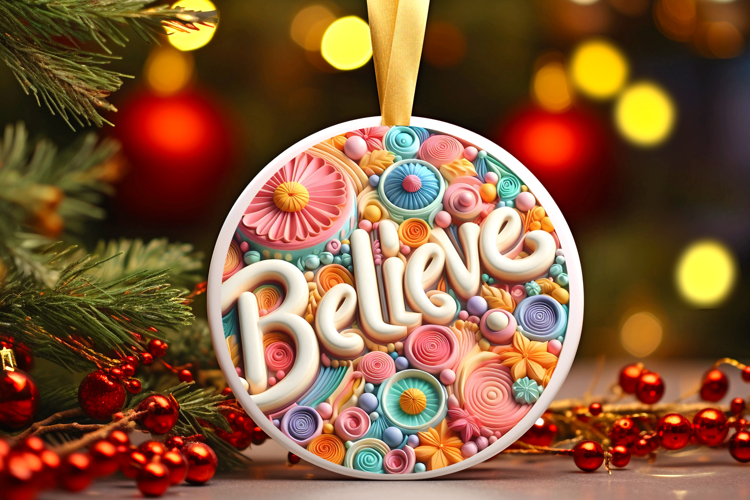 Round Christmass Ornament Sublimation|Clipart