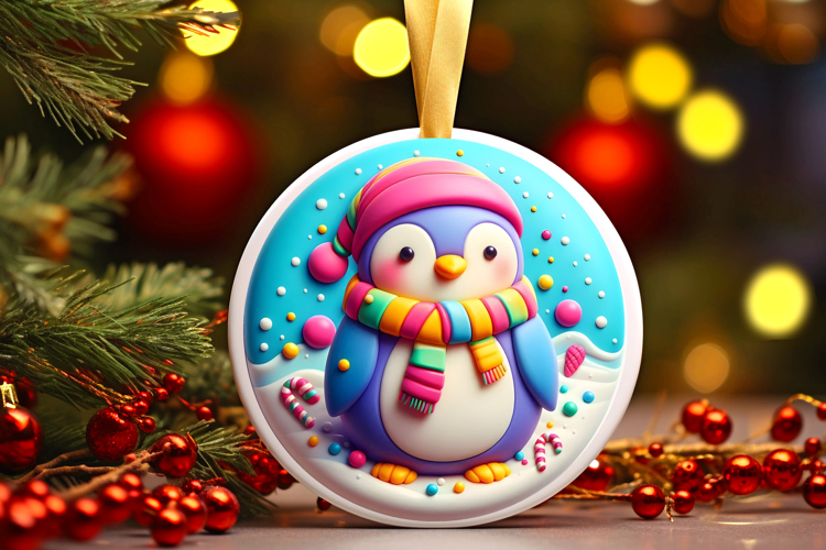 Round Christmass Ornament Sublimation|Clipart