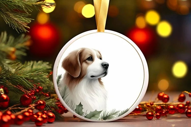 Round Christmas Ornament Sublimation|Clipart