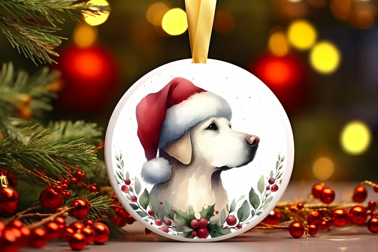 Round Christmas Ornament Sublimation|Clipart