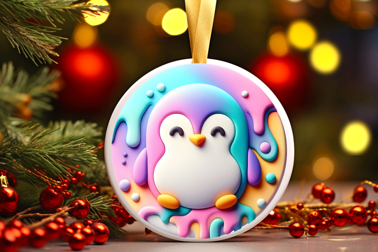 Round Christmass Ornament Sublimation|Clipart