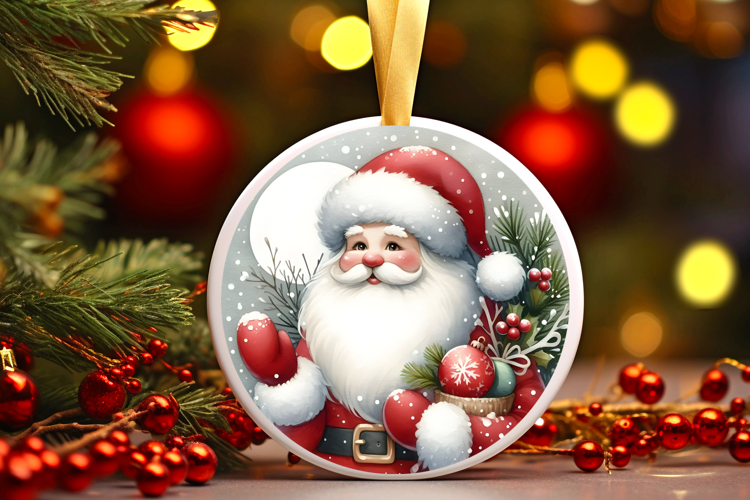 Round Christmass Ornament Sublimation|Clipart