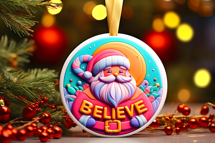 Round Christmass Ornament Sublimation|Clipart