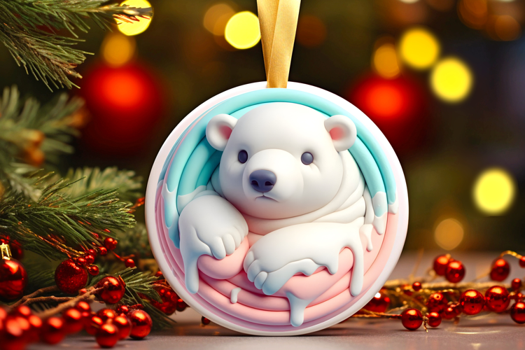 Round Christmass Ornament Sublimation|Clipart