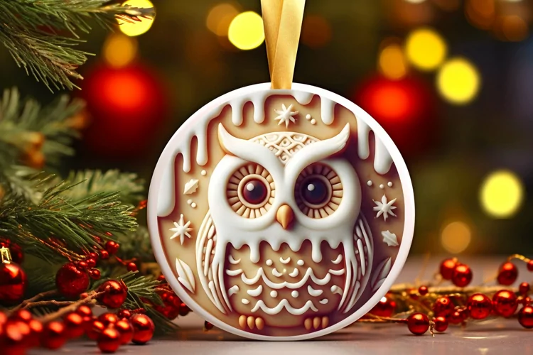 Round Christmas Ornament Sublimation|Clipart