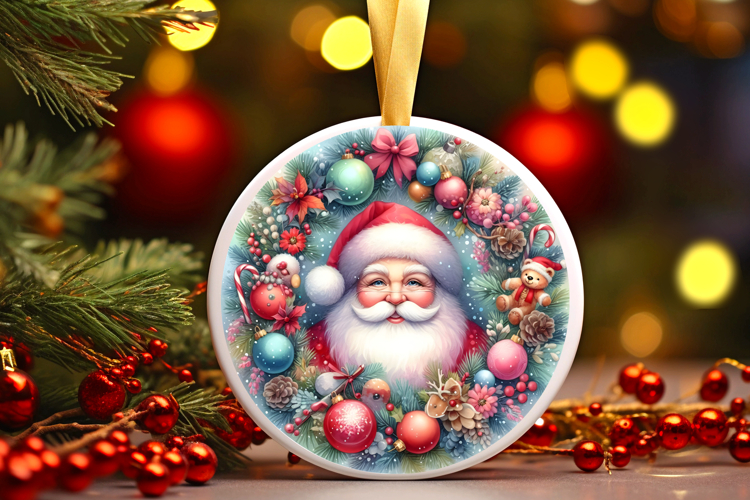 Round Christmass Ornament Sublimation|Clipart