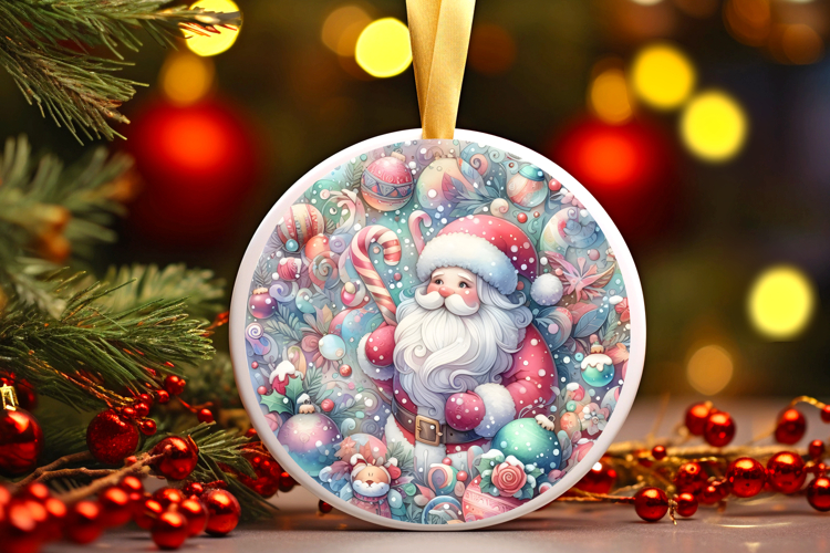 Round Christmass Ornament Sublimation|Clipart
