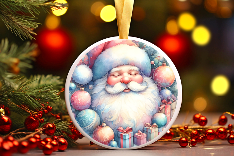 Round Christmass Ornament Sublimation|Clipart