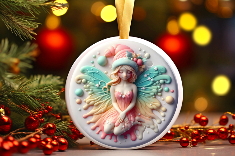 Round Christmass Ornament Sublimation|Clipart