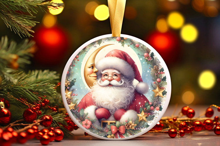 Round Christmass Ornament Sublimation|Clipart