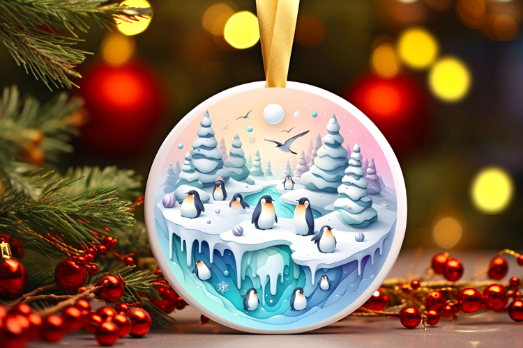 Round Christmass Ornament Sublimation|Clipart