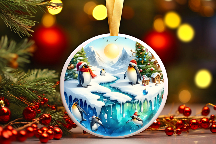 Round Christmass Ornament Sublimation|Clipart