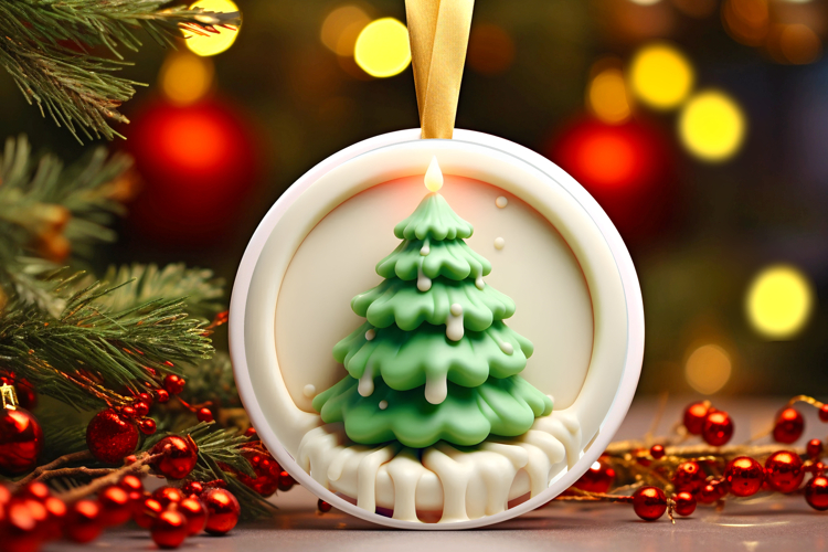 Round Christmass Ornament Sublimation|Clipart