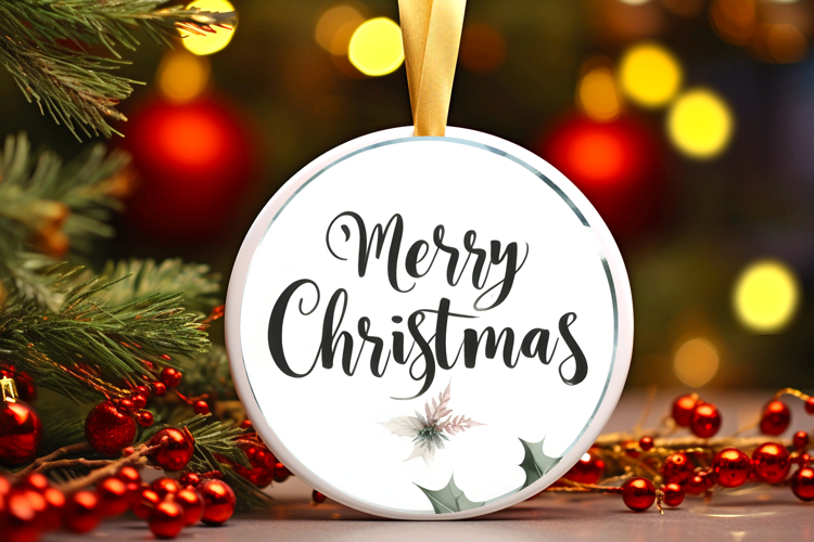 Round Christmass Ornament Sublimation|Clipart