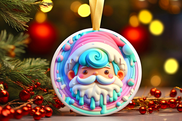 Round Christmass Ornament Sublimation|Clipart