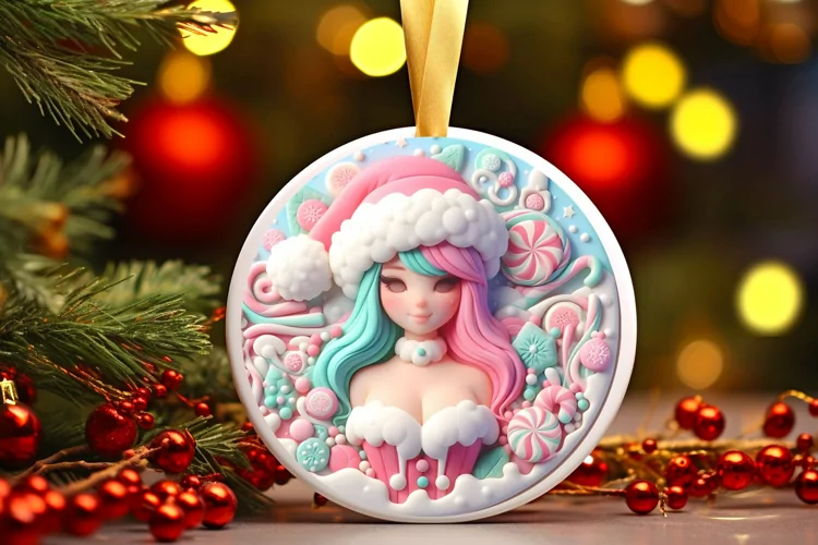 Santa's Girl Ornament