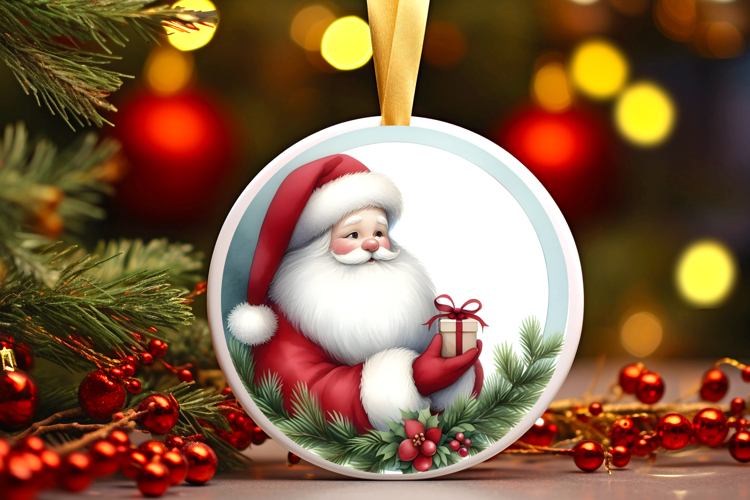 Round Christmass Ornament Sublimation|Clipart