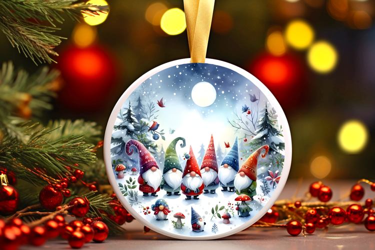 Round Christmass Ornament Sublimation|Clipart