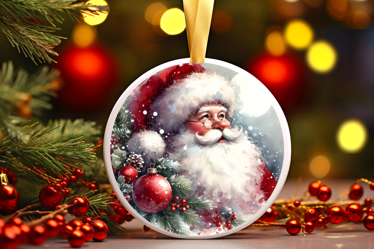 Round Christmass Ornament Sublimation|Clipart