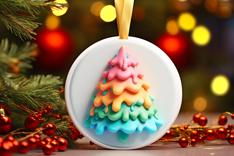 Round Christmass Ornament Sublimation|Clipart