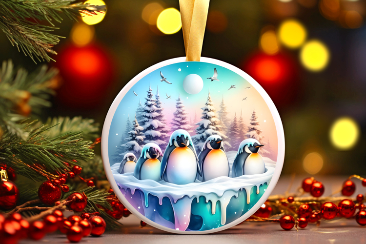 Round Christmass Ornament Sublimation|Clipart