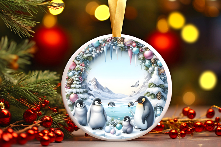 Round Christmass Ornament Sublimation|Clipart