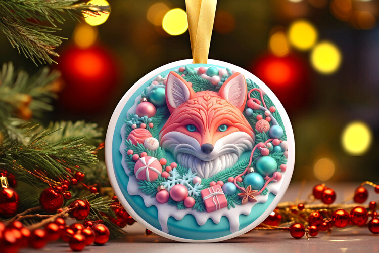 Round Christmass Ornament Sublimation|Clipart example image 1