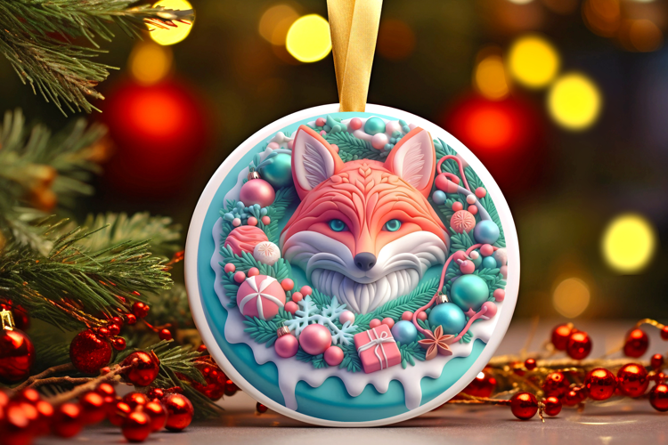 Round Christmass Ornament Sublimation|Clipart