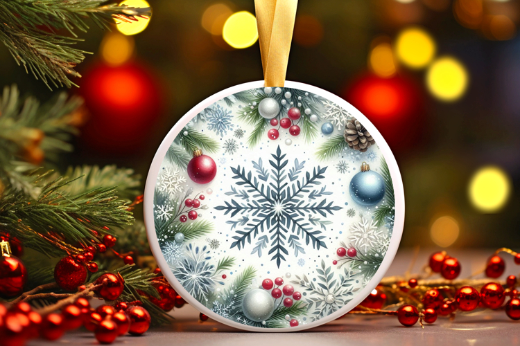 Round Christmass Ornament Sublimation|Clipart