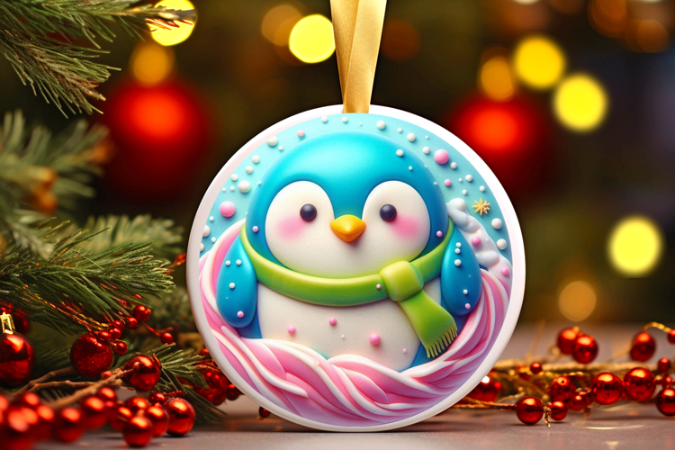 Round Christmass Ornament Sublimation|Clipart