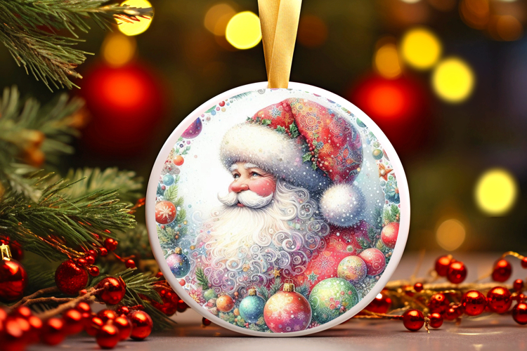 Round Christmass Ornament Sublimation|Clipart