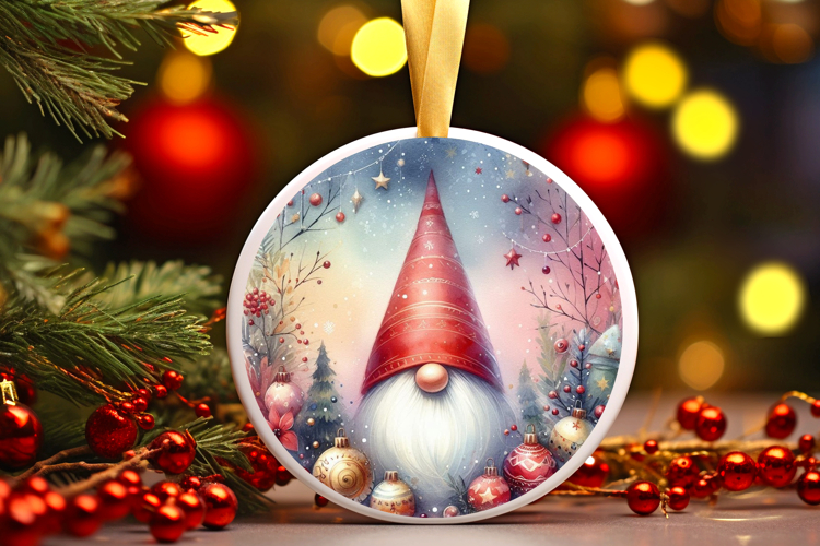 Round Christmass Ornament Sublimation|Clipart