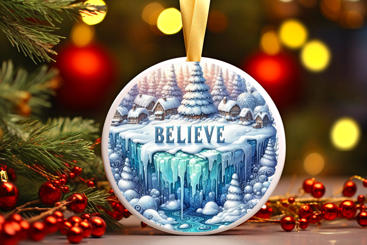 Round Christmass Ornament Sublimation|Clipart