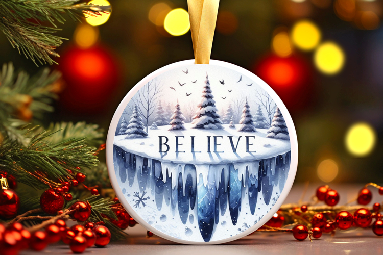 Round Christmass Ornament Sublimation|Clipart