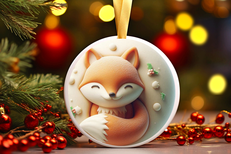 Round Christmass Ornament Sublimation|Clipart